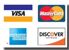 Accepted forms of credit card payment